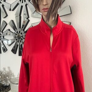 New no tag Champion
USA

MEX
PERFORMANCE Women's Bold Red Bomber Jacket size L